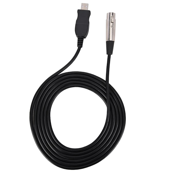 XLR Hun til USB Mikrofon Adapter Kabel Sort