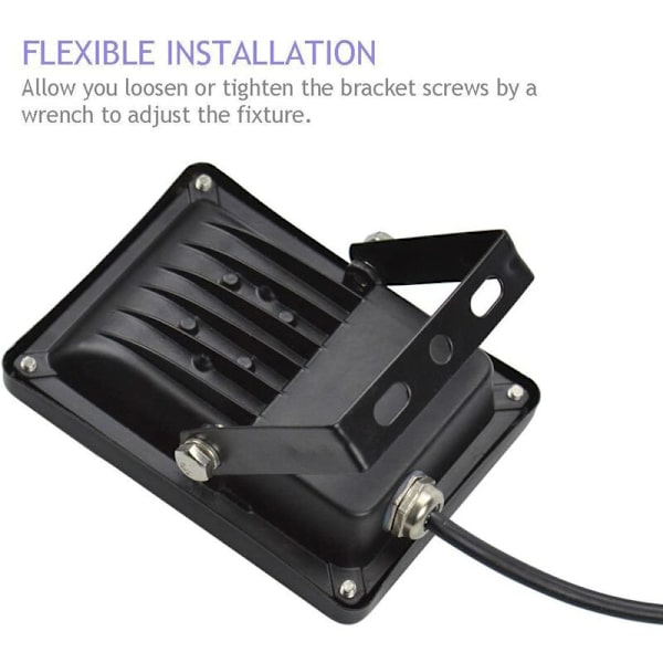 12V DC LED-projektør, 10W Mini IP65 Udendørs Vandtæt Arbejdslys, 900lm, 3000K, Varm Hvid Sikkerhedslys, 80W Ækvivalent Halogenpære, 2