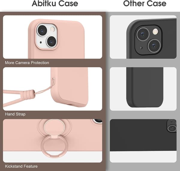 Kompatibel med iPhone 13 deksel, (rosa hvit)