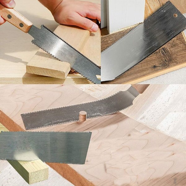 Liten handsåg för träbearbetning, 6 tum flexibel blad dubbelkantad manualer, hobby, DIY, snickeri verktyg skarp och lätt