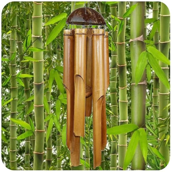 Bambu-tuulikello, miellyttävä ääni, sopii puutarhakoristeeksi