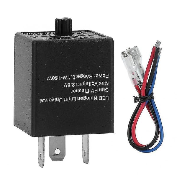 12v 24v 3-ben justerbart LED blinkrelæ Blinklysrelæ