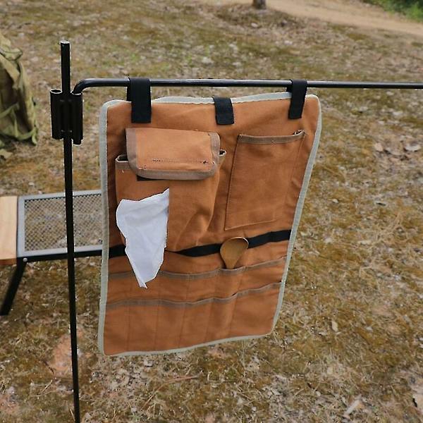 Ulkoilukäyttöön tarkoitettu roikkuva pöytäastiasto Stora-laukku, taitettava astiasto H-paperipussi, helppo kuljettaa, kannettava S