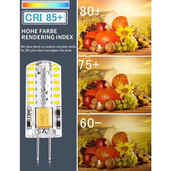 G4 LED-lamput 12V AC/DC 3W Ei välkkymistä Energian säästölamppu (vastaa 30W halogeenilamppua) Viileä valkoinen 6000K, G4 LED-valo, 300LM Ei himmennettävissä, Pakkaus