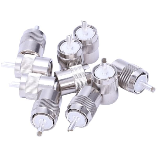 10 kpl Uhf-urosliitin Pl259 juotosliitin Rg8 Rg213-kaapeli Lmr400 7D-Fb hopea