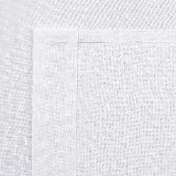 Vita Tyllgardiner Halvskira Tyllstångsgardiner för Sovrum och Vardagsrum, 132 x 213 cm Långa, 2-Delars Set