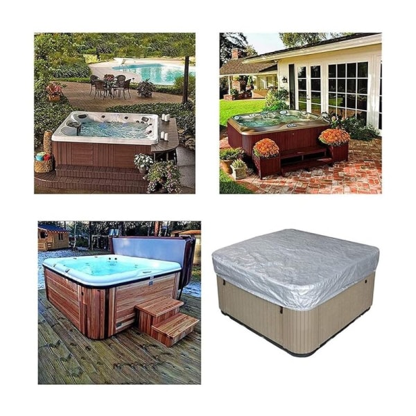Fyrkantig poolskydd solskydd för pool, solskydd för pool för utomhus utomhus spa badkar spa-skydd UV-beständig C