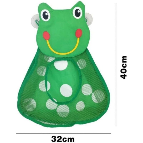 Baderomsarrangør Hengende oppbevaringsveske Duck Bath Toy Bag Lekeoppbevaringsveske Frosk Nettpose (frosk)
