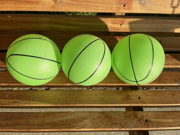 Uppblåsbar lysande mini-basketboll, inklusive luftpump och nål, magic shot, professionellt mini-basketboll 3-pack!