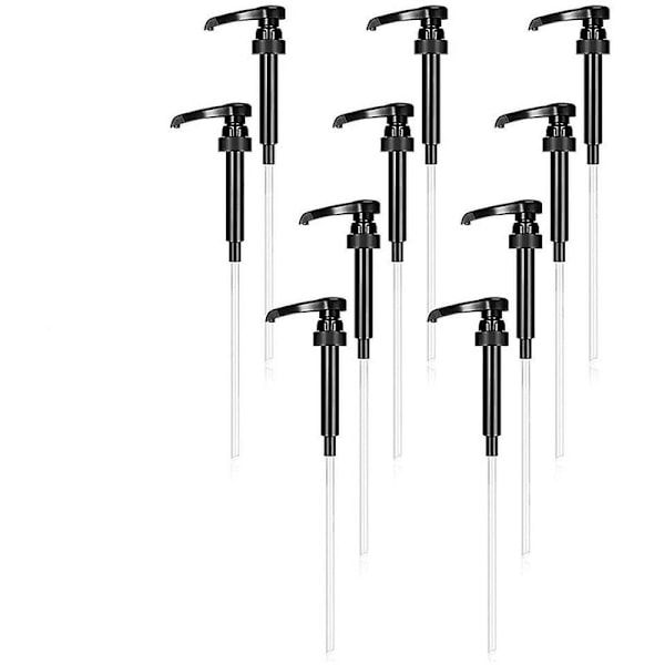 10 st kaffe mjölkte dispenser sirap pump vätskedispenser för sirap dispenser pump, svart