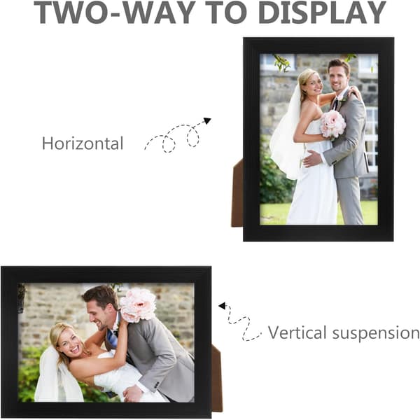 2-pack svarta tavelramar med transparent display för vägg- och bordsvisning