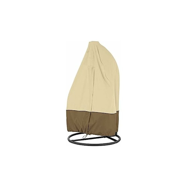Patio Hängande Stol Överdrag Ägg Patio Stol Överdrag Vattentät Heavy Duty Patio Stol Överdrag med Dragkedja för Utemöbler (75\"H X 45\"D, Bei