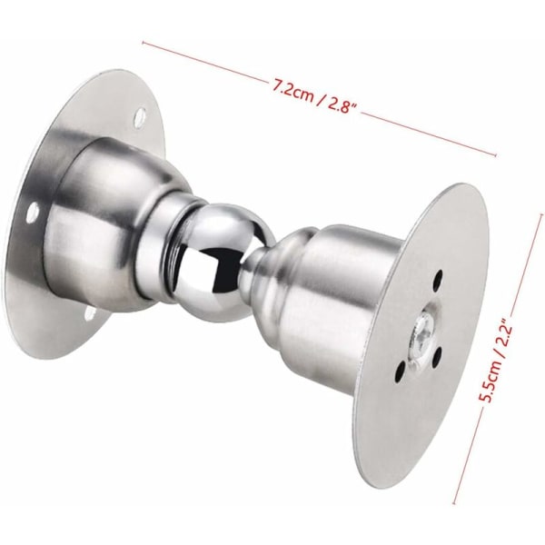 1 ST Magnetisk dörrstoppare, dörrstoppare i rostfritt stål med 3M dubbelhäftande tejp eller skruvar - ingen borrning/borrning behövs Dubbla