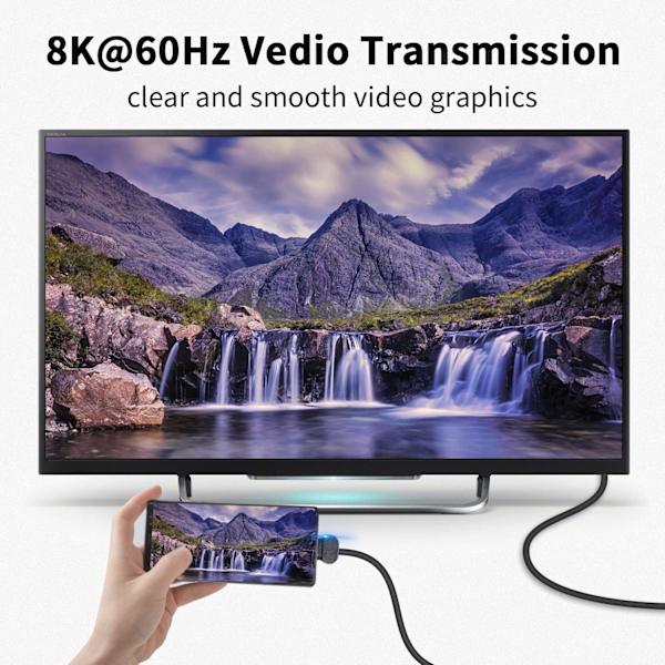 USB C 90 Graders Adapter för USB 4 Kabeladapter, 40Gbps USB C Ada