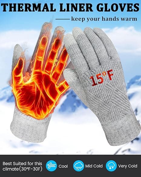 Dam vinter touchscreen varma handskar med varmt foder, en perfekt julklapp för kallt väder.