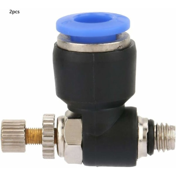 2 st Pneumatisk snabbkopplingsslangkoppling Pneumatisk regulator Luftflödesregulator Ventilregulator (SL6-01)