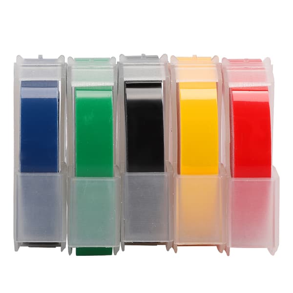 5 stk. 9 mm 3D Prægningstape Manuel DIY PVC Labelprinter 3 Meter