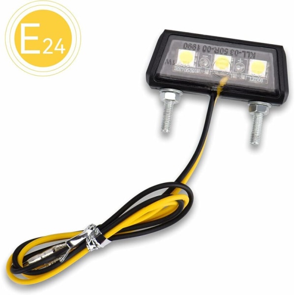 Universal LED-motorlys Platebelysning 12 V Mini Micro Nummerskiltbelysning Motorsykkelbelysning