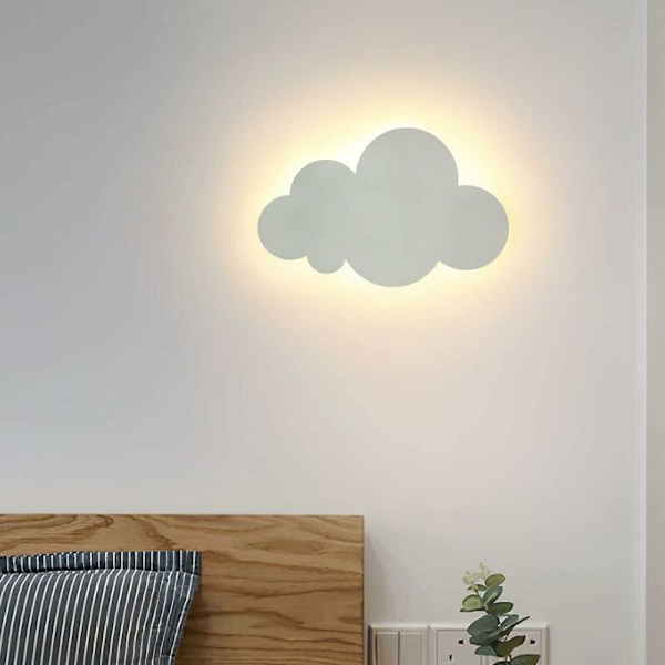 Vegglampe - Innendørs moderne - Akrylskjerm med innebygde LED-lys - Barneromsbelysning - 6W Hvit-DENUOTOP