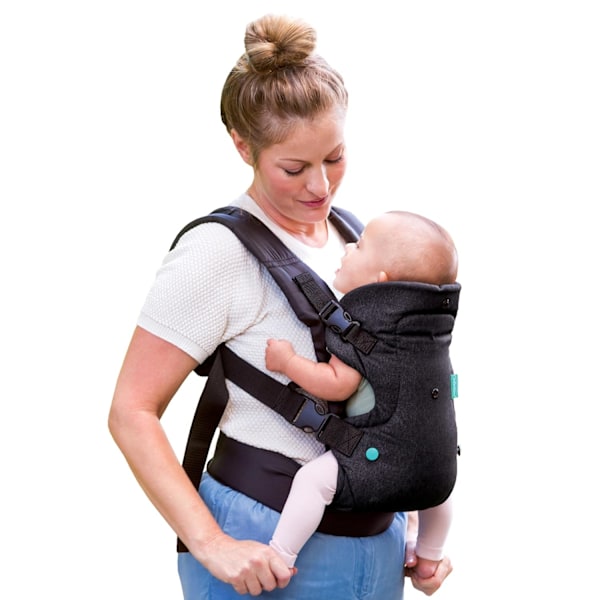 4-i-1 Bæresele - Ergonomisk, Konvertibel, Utadvendt Bæresele foran og bak for Nyfødt til Småbarn 3,6-13,6 kg, Svart