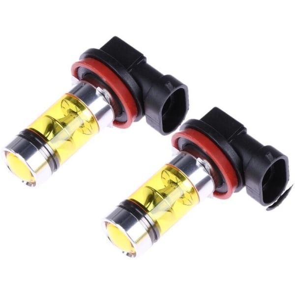2 X Høy LED Tåkelys Gult Lys 2828 20Led Lys 100W H8 H11