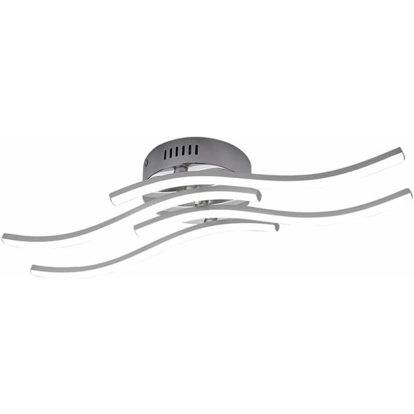 LED-taklamper, moderne hvite akrylpanellampe i metall, 24W 5500K bølgeformet lampe for hjem, stue, bad, kjøkken, soverom, stue