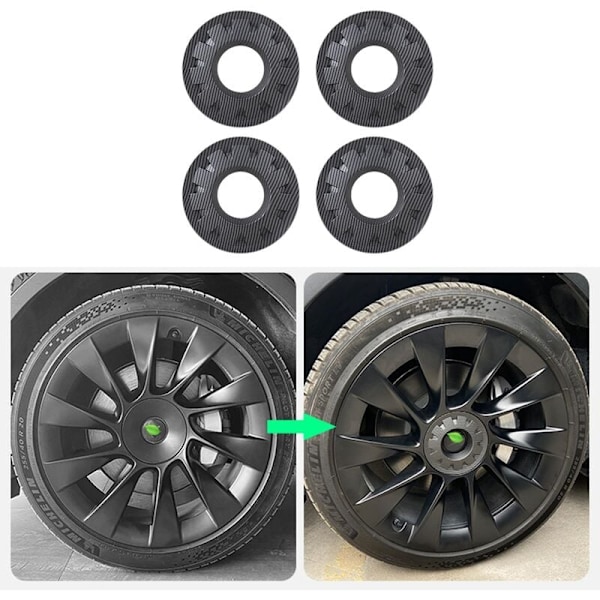 Til Tesla Model Y 20 tommer hjulnavcenterdæksel støvtæt dekoration hjulkapsel auto eksteriør tilbehør A