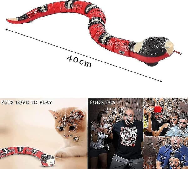pc. Kattleksak Orm, USB Smart Leksak Orm, Elektrisk Ormleksak, Intelligent Avkännande Orm Kattleksaker, Interaktiv Kattleksak Orm, Katt Smart Avkännande Leksaker