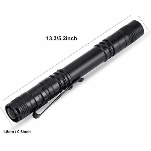 1 stk. bærbar lommelygte, ultra lys LED lommelygte mini pen-formet lommelygte HIASDFLS