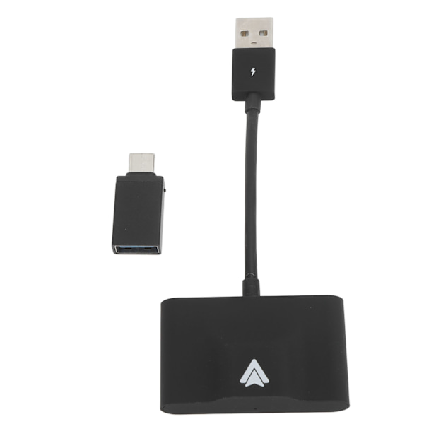Langaton autoadapteri Androidille, Type C, Plug and Play, Nopea yhteys, Autodongle musta