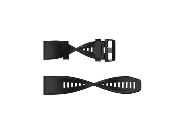Rem til Garmin Fenix 6X Pro 26 mm sort silikone urrem
