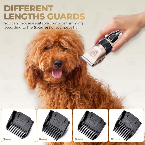 Hårtrimmer for hund, oppladbar