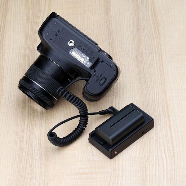 LP-E6-akkunäytön DC-liitinsovitinjousijohto, akun korvaava Canon 5D2 5D3 5D4 6D 6D2 60D 7D 7D2