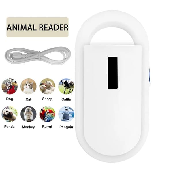 Handhållen Digital Pet ID Chip Reader för Hund- och Katthantering 134.2kHz Djurchip RFID-läsare PT160
