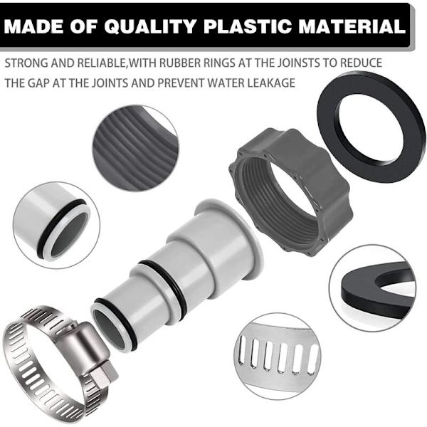 4 kpl uima-altaan letkun sovitinta, uima-altaan sovitin, Intex uima-altaan sovitin, uima-altaan letkun sovitin, pumpun letkun sovitin, uima-altaan letkun liitin Ø 32 ja 38 mm