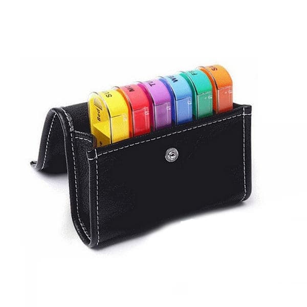 Praktisk 28-rums Dosett Medicinboks Multicolor