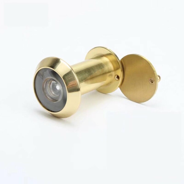 Dørkikkhull, 200～ messingkikkhull med overvåkningsdeksel for montering i 35mm-60mm dørblad (4stk, skinnende gull)
