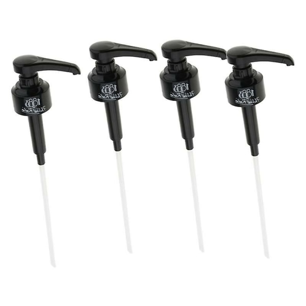 4 stk. kaffedispenser sirup pumpe sort væskedispenser til monin sirup 10ml saftflaske dispenser pumpe