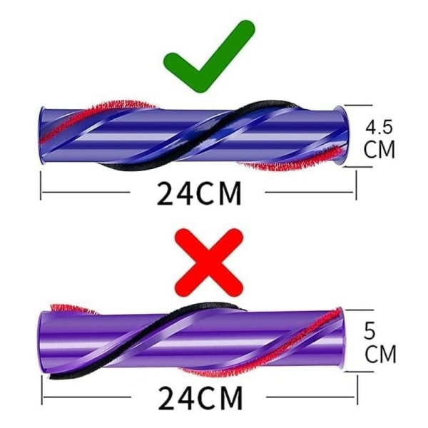 Børstevalse Børsterulle for Dyson V6 V7 SV11 Animal Reservedel Tilbehør -968266-02 968266-04