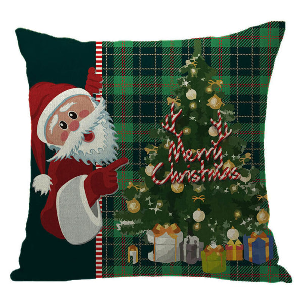 4PCS Juleputetrekk i Bomull Lerret, Juleputetrekk, Juleputetrekk, Juleputer, Jule Snøfnugg Sofa C