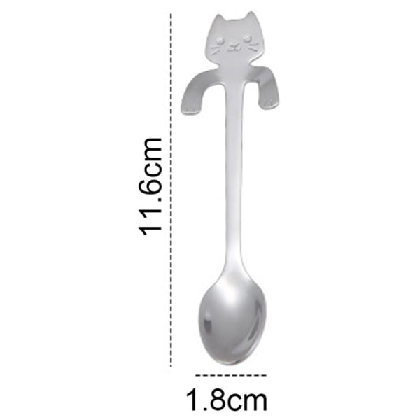 Coffee Spoon Stainless Steel Teaspoon, Stainless Steel Hanging Cup Tea Spoon for Stirring Drink Mixing Milkshake Jam, Set of 4 HIASDFLS