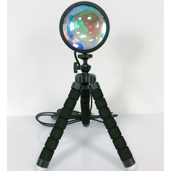 Flerfarget skiftende solnedgang lampeprojektor LED solnedgangsprojeksjonslampe bryterknapp og appkontroll 360 graders rotasjon solnedganglampe for soverom