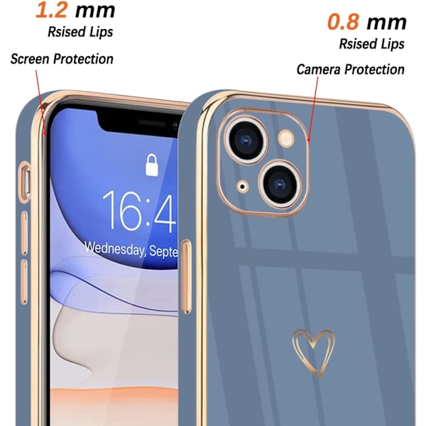 iPhone 13 Cover med Sødt Design, Blå