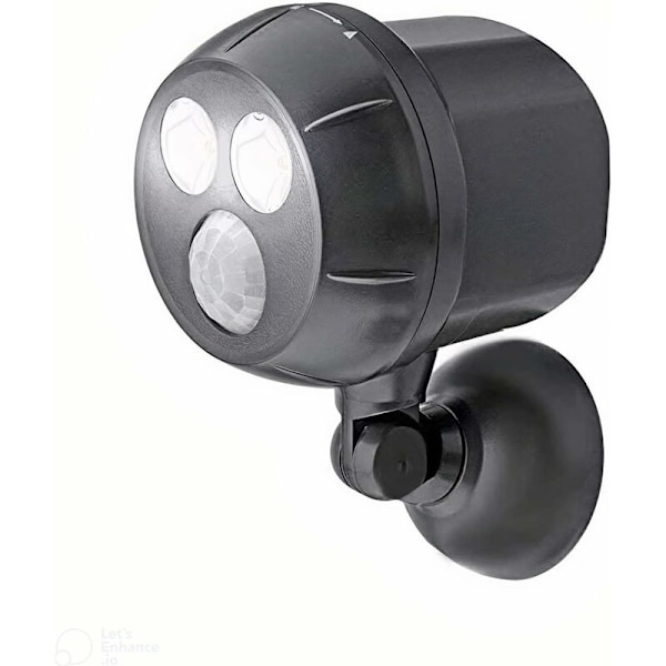 Utomhus rörelsesensorljus, batteridriven LED-belysning, trådlös strålkastare, utomhus LED-strålkastare, 1000 lumen, 360° roterande huvud, utomhus