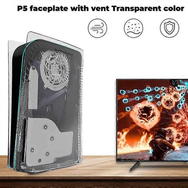 Deksel for Disc Edition Gjennomsiktig Frontplate Erstatningsdeksel