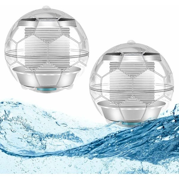 Solcellsdriven flytande boll, flytande poollampa poolbelysning flytande lampor damm belysning vattentät solcellslampor RGB pooltillbehör för pool, ga