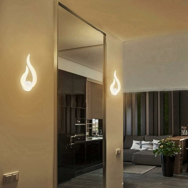 LED-vägglampa, LED-vägglampa för inomhusbruk, 10W lågformad vägglampa för kökstrappa sovrum hall, nattlampor, 3000K varm whi