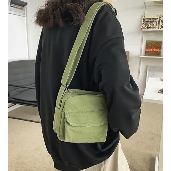 Små Crossbody Väskor Söta Plånböcker Mini Canvas Crossbody Väskor Mobiltelefon Plånböcker