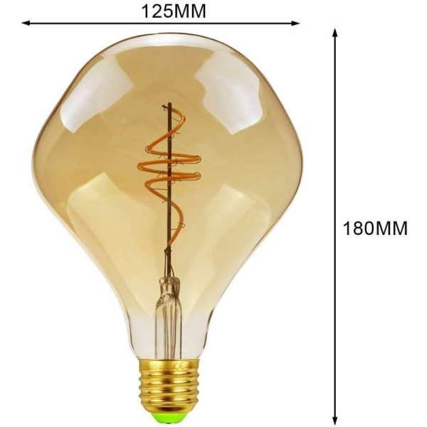 Vintage LED-lampor 4W dimbara oregelbunden form 220/240V Edison skruv E27 bas specialitet antik dekorativ glödlampa (ALIEN)