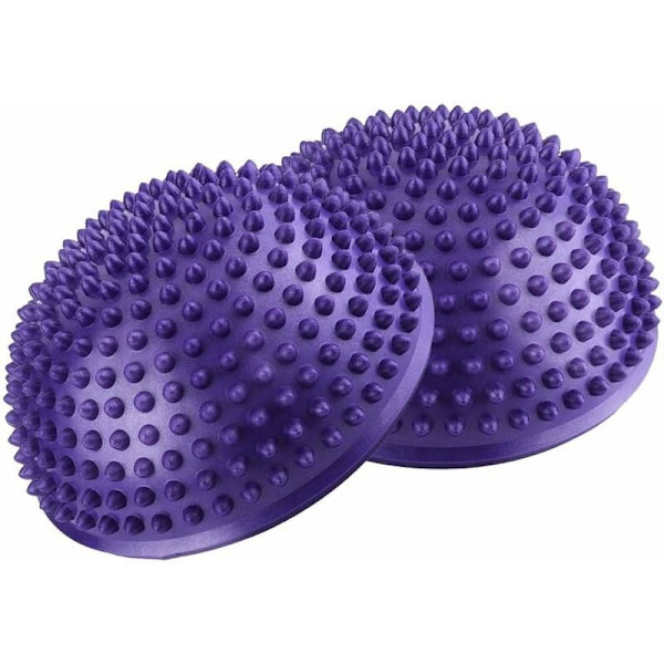 DENUOTOP Jalkapallohierontapallo, puoli PVC-joogapallohierontaharjoitus [Violetti]-DENUOTOP